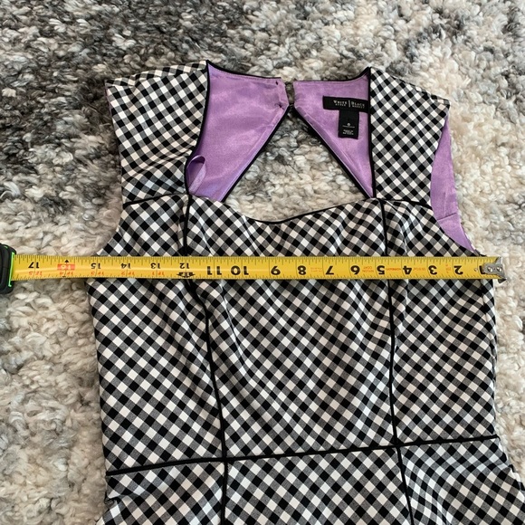 White House Black Market Black & White Gingham Dress Size 0 - Picture 9 of 17